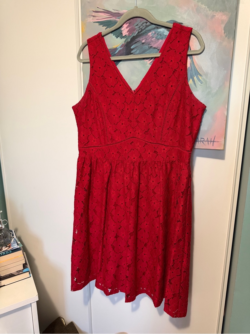 Ricki's Red Lace V-Neck Sleeveless Dress